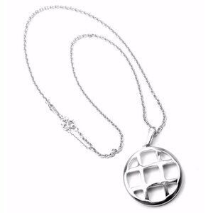 Authentic! Cartier 18k White Gold Pasha Large Pendant Chain Necklace​
